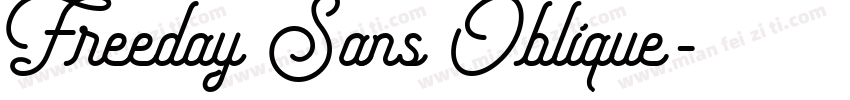 Freeday Sans Oblique字体转换